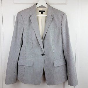 Ann Taylor | Seersucker Blazer Jacket Size 12